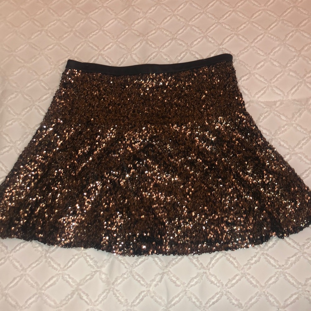Express gold sequins skirt!